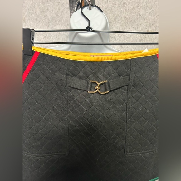 Juicy Couture Y2K Quilted Black Skirt with Red and Yellow Accents - Picture 5 of 8